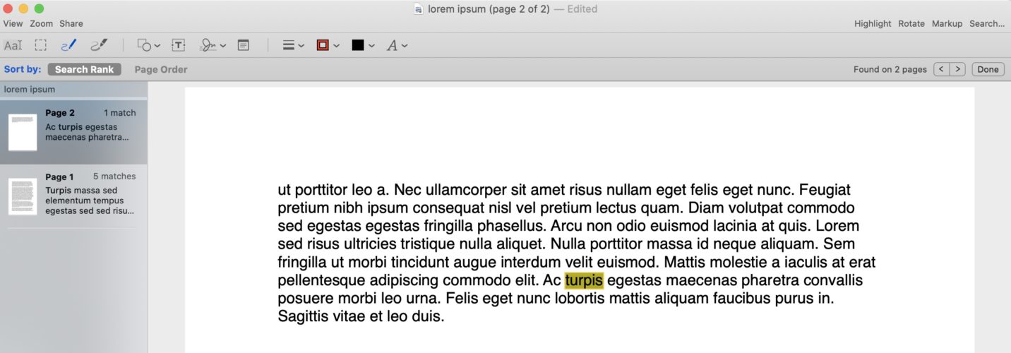 buscar término en pdf en vista previa