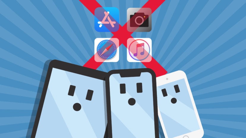 I Deleted the App Store, Safari, iTunes, or the Camera from my iPhone, iPad, or iPod fix
