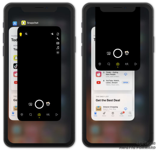 close snapchat on iphone