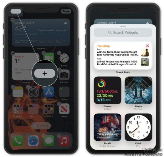 agregar widgets a la pantalla de inicio del iphone