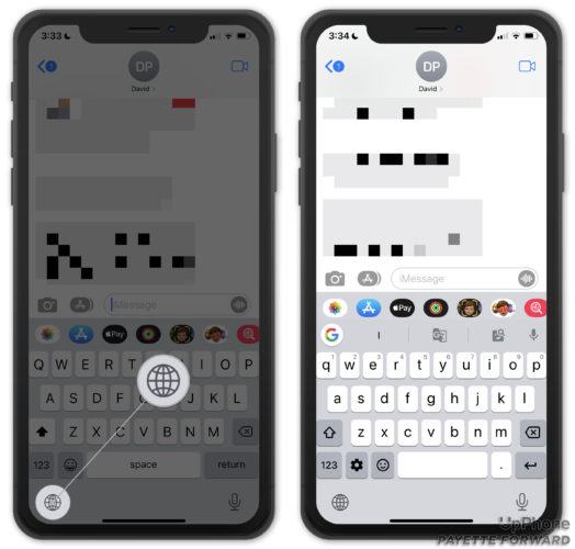 manually switch to gboard on iphone