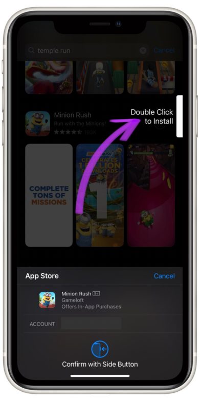 remove double click to install iphone 14