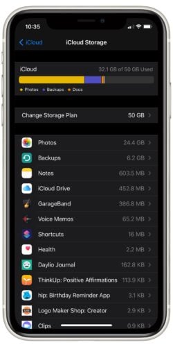 Manage iCloud Storage