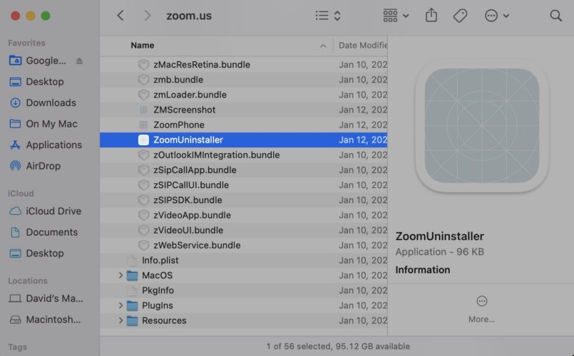 double click zoomuninstaller