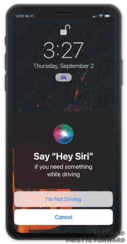 tap im not driving on iphone