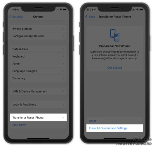 borrar el contenido y ajustes en el iphone ios 15