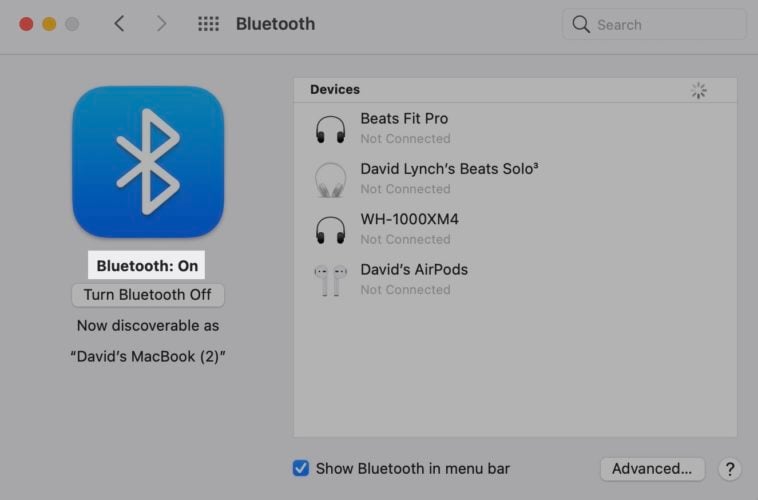 turn on bluetooth on mac