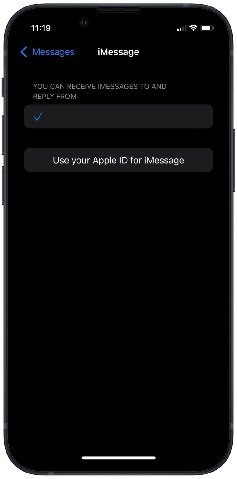 why is my number not loading for imessage