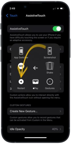 Restart With AssistiveTouch