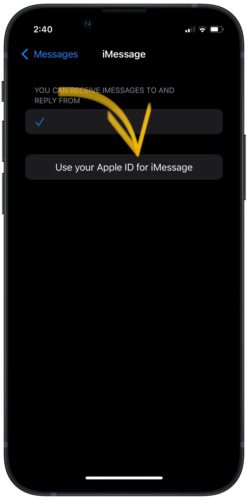 Use Your Apple ID For imessage