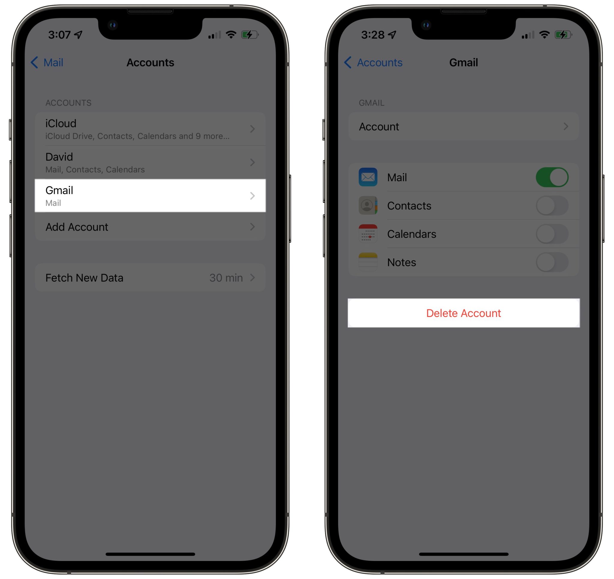 iphone 11 email account error