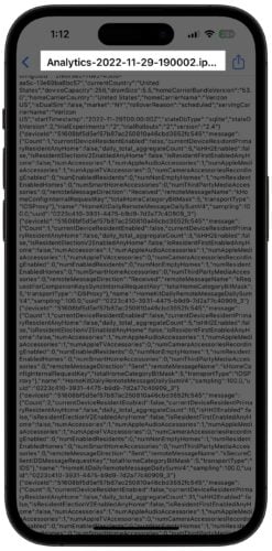 iphone analytics file